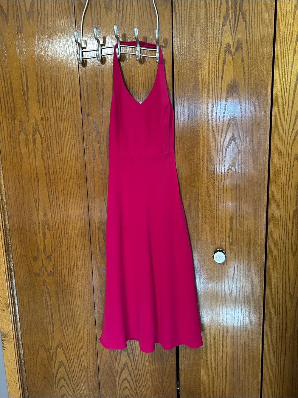 Evan Picone gorgeous Sleeveless fusia Pink size 4 V-Neck  special occasion Dress